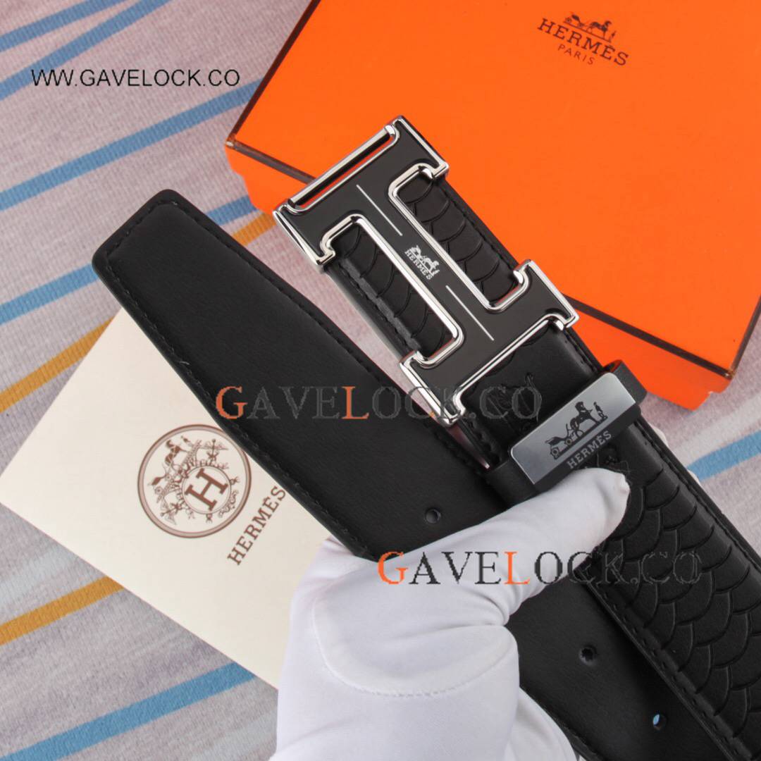 High Quality Fake Hermes Reversible Leather Belt with Buckle